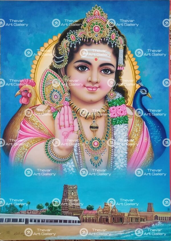 Artist Rajendran antique vintage paintings - Thevar art gallery