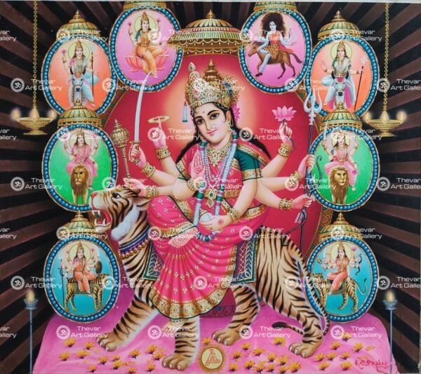 Artist K.C.Prakas antique vintage paintings - Thevar art gallery
