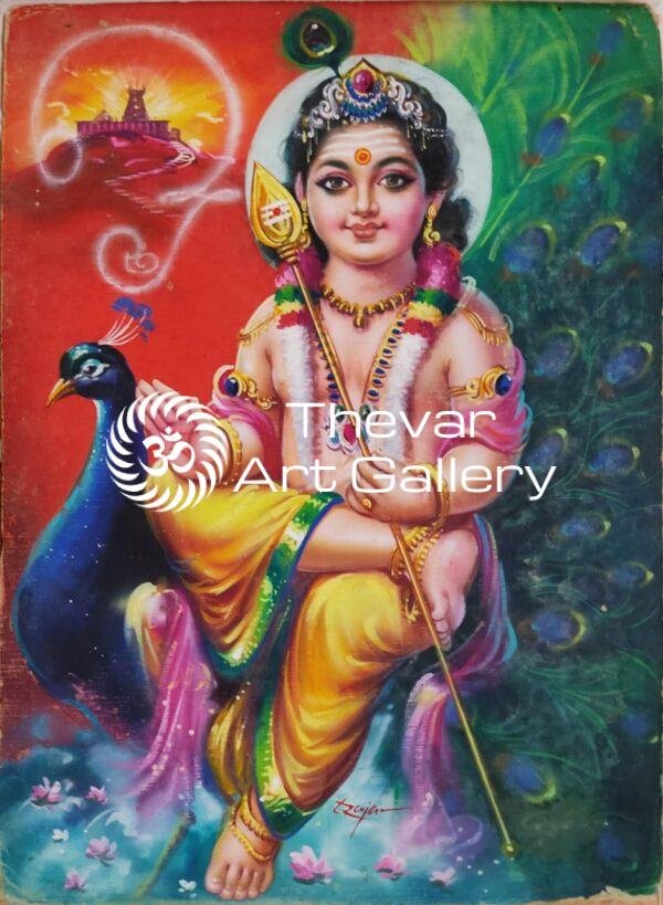 Artist Raja vintage paintings - Thevar Art Gallery