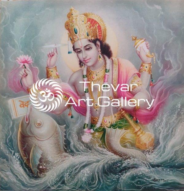 Matsya Avathar – Maha Vishnu - Thevar Art Gallery Matsya Avathar – Maha Vishnu - Thevar Art Gallery