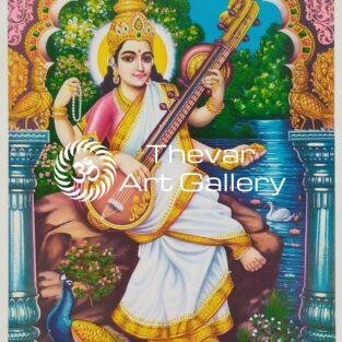 Saraswathi devi vintage print - Thevar art gallery