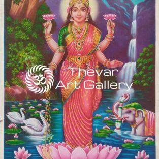 Sri Maha Dhanalakshmi vintage print - Thevar art gallery