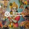 Krishna Leela vintage print - Thevar art gallery