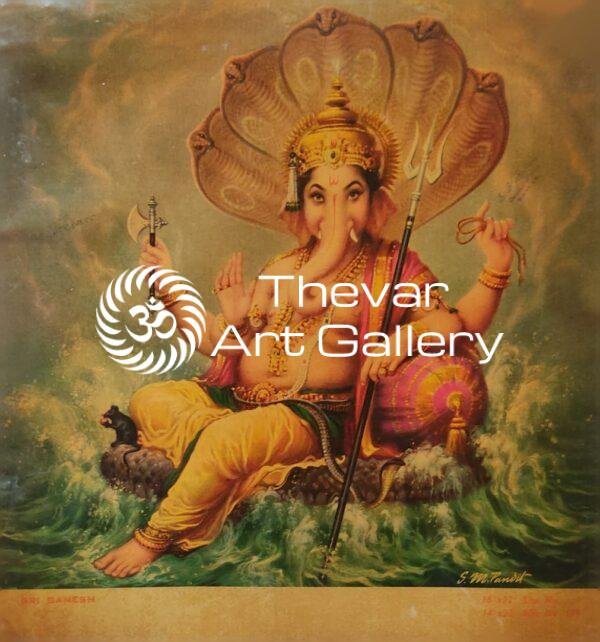Sri Ganesh vintage print - Thevar art gallery