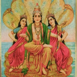 Artist Ravi Varma antique vintage print - Thevar art gallery