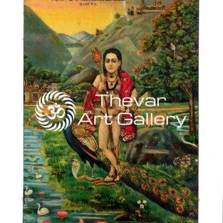 Murugan antique vintage print - Thevar art gallery