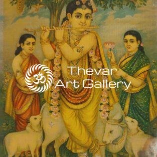 Sri Venugopal antique vintage print - Thevar art gallery