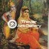 Radhe Krishna antique Vintage print - Thevar art gallery