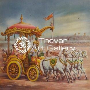 Gita upadesh antique Vintage print - Thevar art gallery