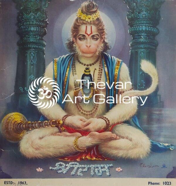 Hanuman antique Vintage print - Thevar art gallery