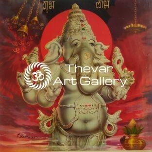 Shri Vinayak antique Vintage print - Thevar art gallery