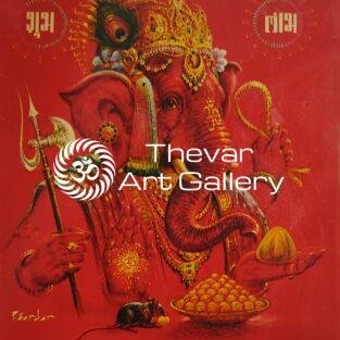 Arul Vinayaka antique Vintage print - Thevar art gallery