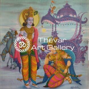 Geetha upadesh antique Vintage print - Thevar art gallery