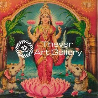 Lakshmi devi antique Vintage print - Thevar art gallery