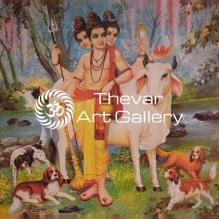 Dattatreya antique vintage print - Thevar art gallery