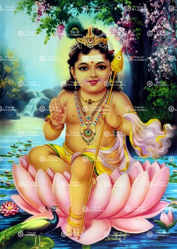 Artist C.Kondiah raju antique Vintage print - Thevar art gallery