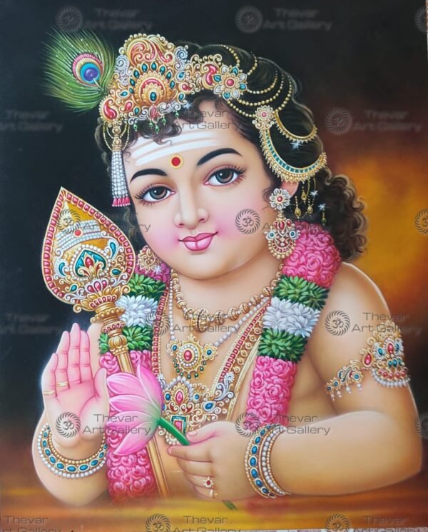 Artist Ma.Baskar antique vintage paintings - Thevar art gallery