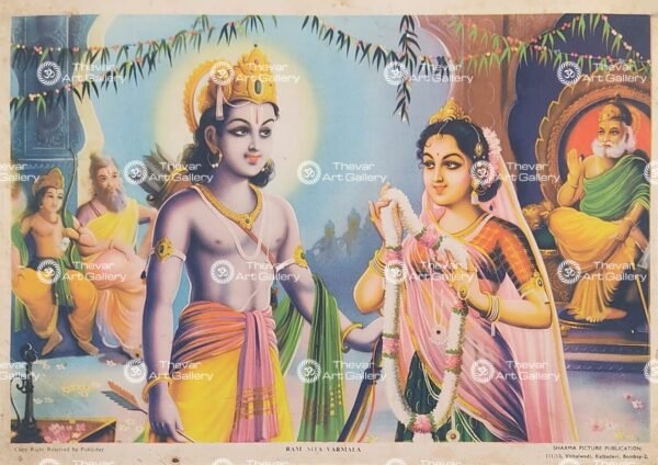 Artist B.G.Sharma antique Vintage print - Thevar art gallery