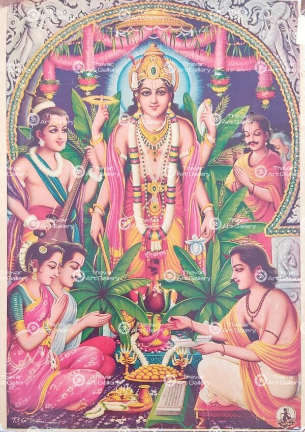 Artist B.G.Sharma antique Vintage print - Thevar art gallery