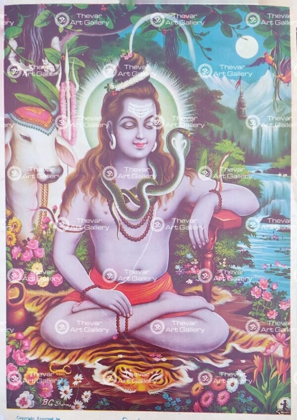 Artist B.G.Sharma antique Vintage print - Thevar art gallery