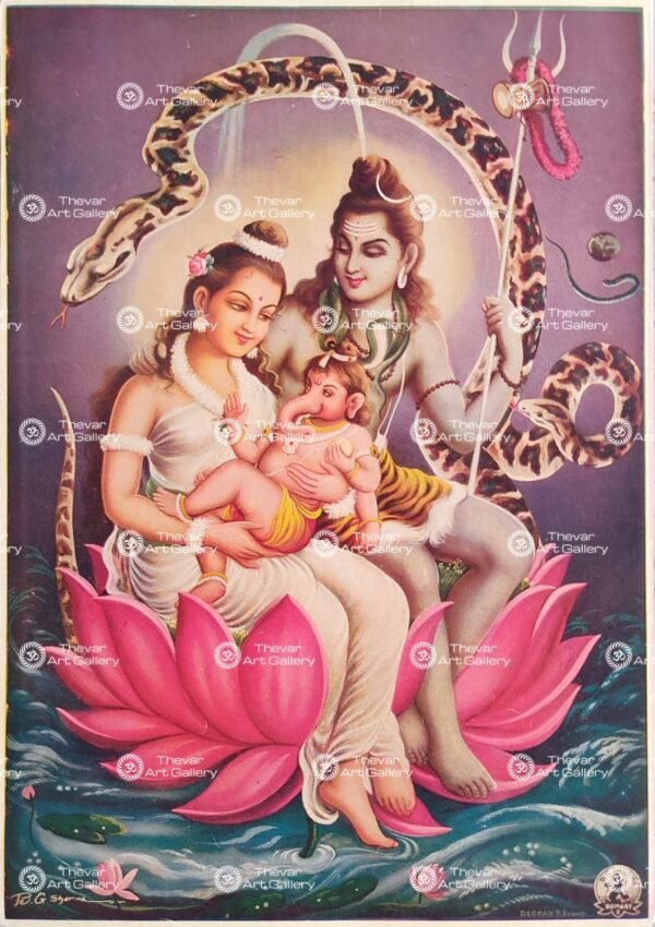 Artist B.G.Sharma antique Vintage print - Thevar art gallery