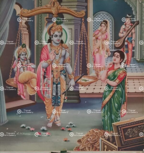 Artist L.N.Sharma antique Vintage print - Thevar art gallery