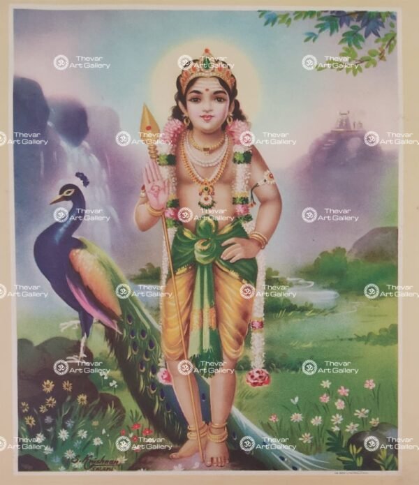 Artist S.Krishnan antique Vintage print - Thevar art gallery