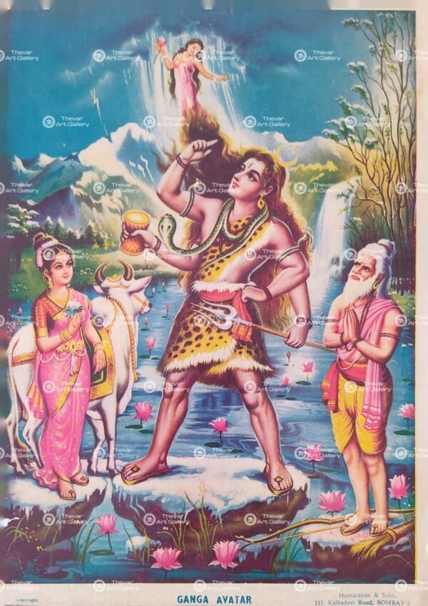 Artist B.G.Sharma antique Vintage print - Thevar art gallery