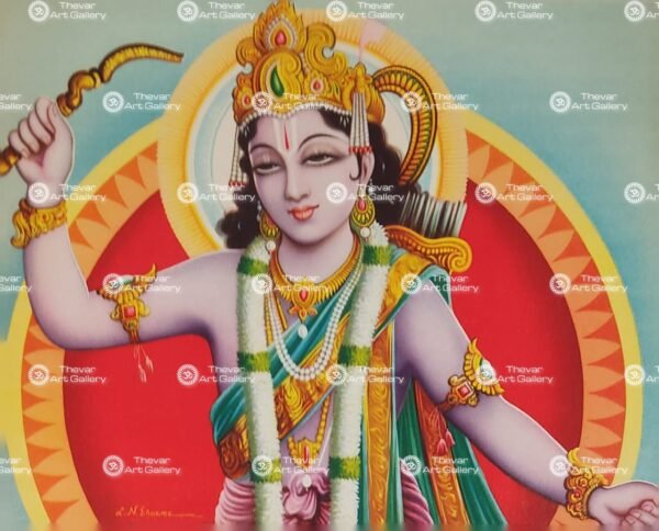 Artist L.N.Sharma antique Vintage print - Thevar art gallery
