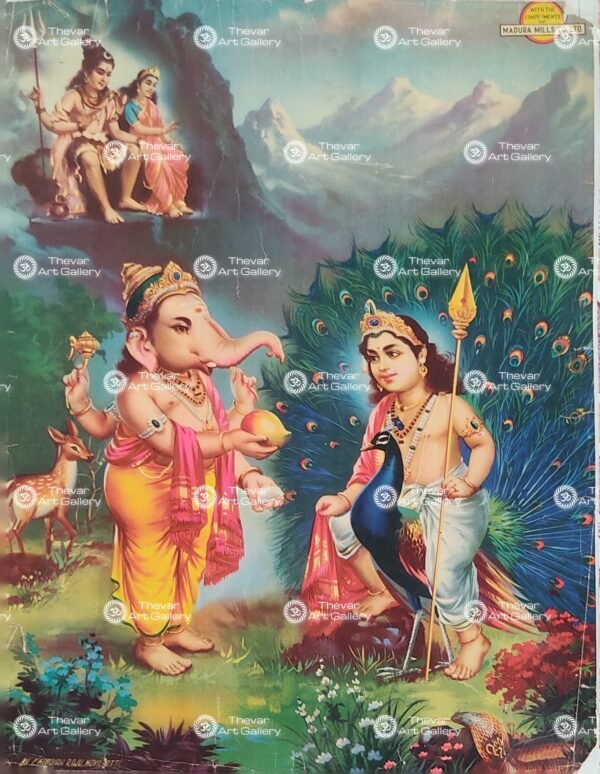 Artist C.Kondiah raju antique vintage paintings - Thevar art gallery