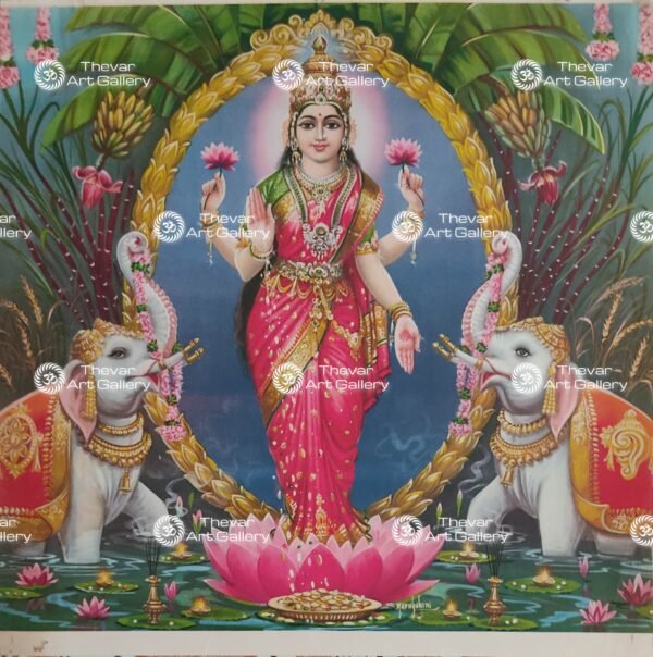 Lakshmi antique Vintage print - Thevar art gallery