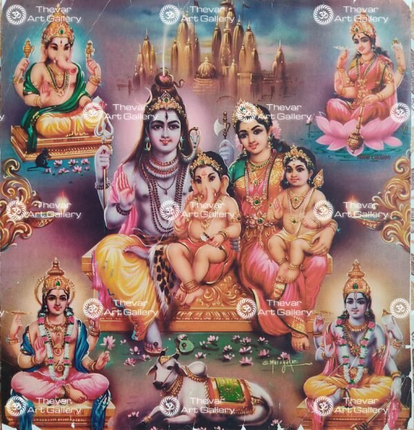 Artist S.Murugakani antique Vintage print - Thevar art gallery