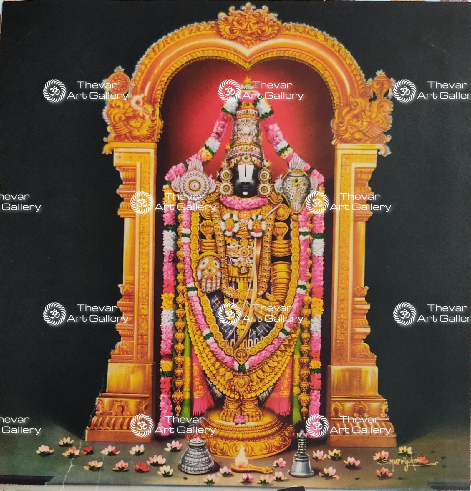 Artist S.Murugakani antique Vintage print - Thevar art gallery