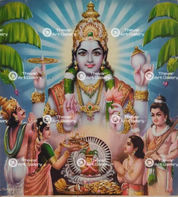 Artist S.Murugakani antique Vintage print - Thevar art gallery