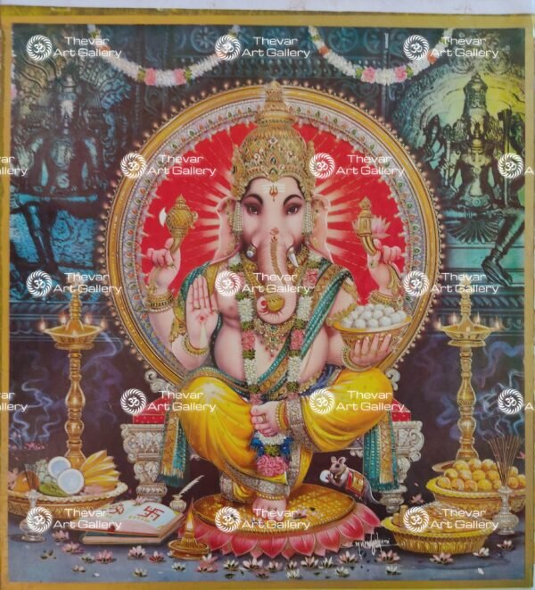 Artist S.Murugakani antique Vintage print - Thevar art gallery