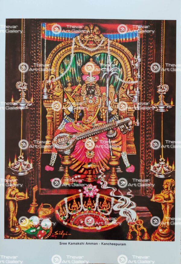 Artist Silpi antique Vintage print - Thevar art gallery