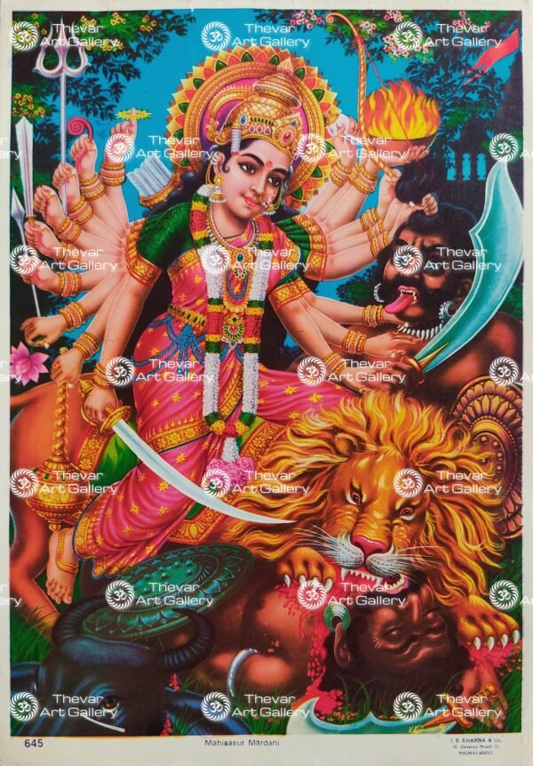 Artist V.Krishnamoorthy antique Vintage print - Thevar art gallery