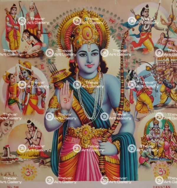 Artist K.C.Prakas antique Vintage print - Thevar art gallery