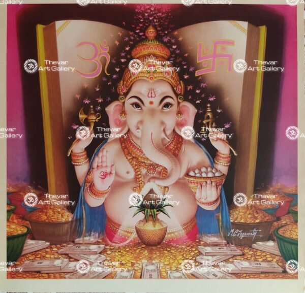Artist M.C.Jegannath antique Vintage print - Thevar art gallery
