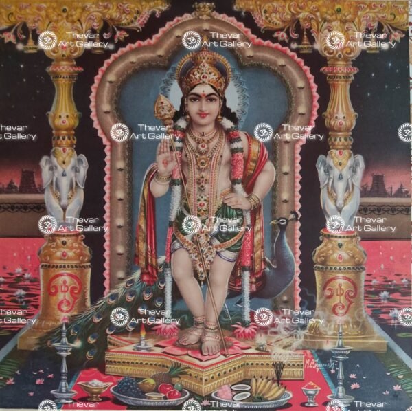 Artist M.C.Jegannath antique Vintage print - Thevar art gallery