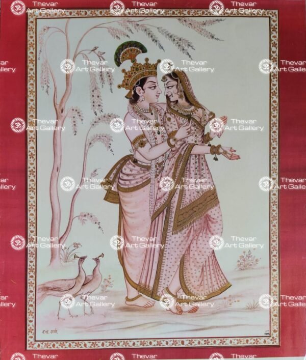 Artist Indra Sharma antique Vintage print - Thevar art gallery