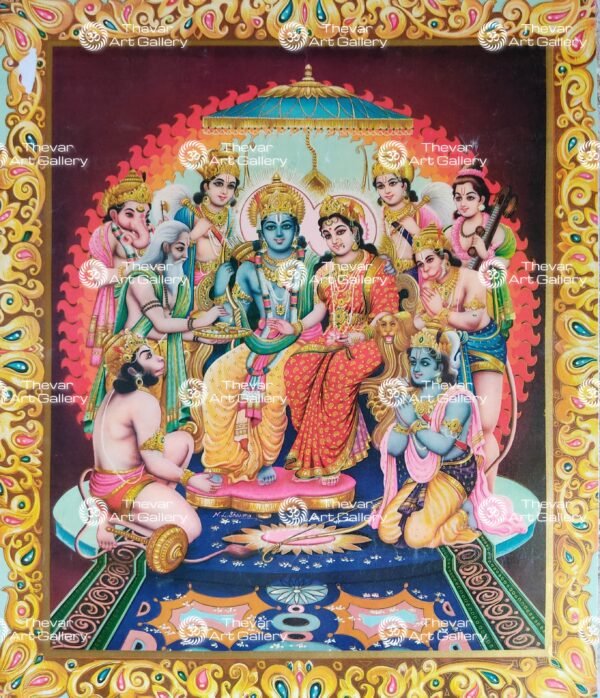 Artist L.N.Sharma antique Vintage print - Thevar art gallery