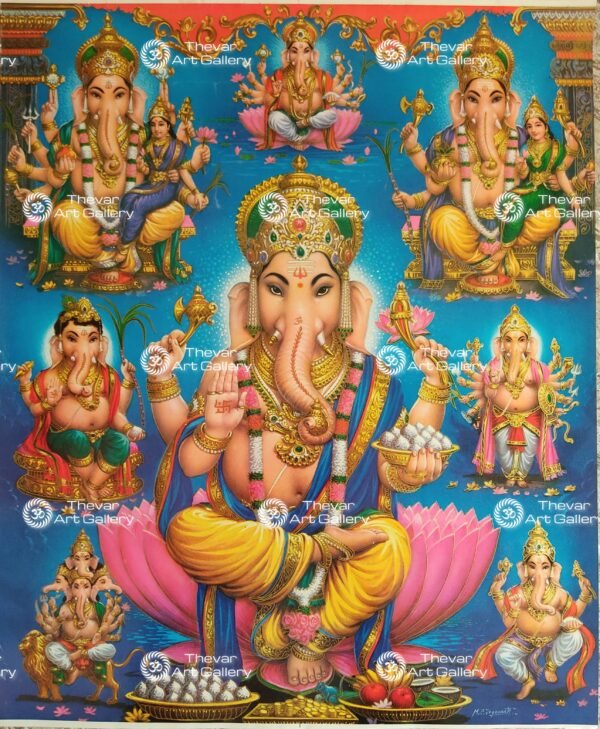 Artist M.C.Jegannath antique Vintage print - Thevar art gallery