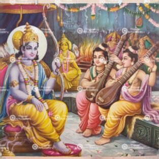 Artist Indra Sharma antique Vintage print - Thevar art gallery