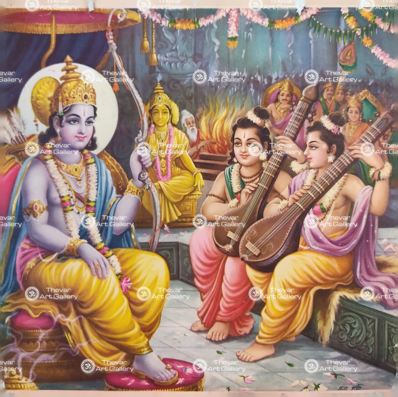 Artist Indra Sharma antique Vintage print - Thevar art gallery