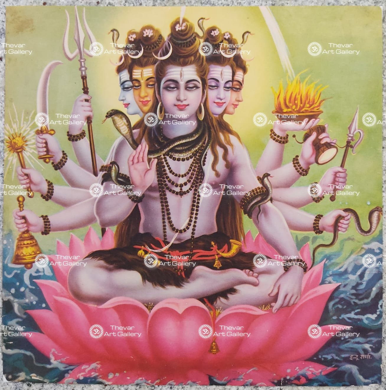 Artist Indrasharma Antique vintage print - Thevar art gallery