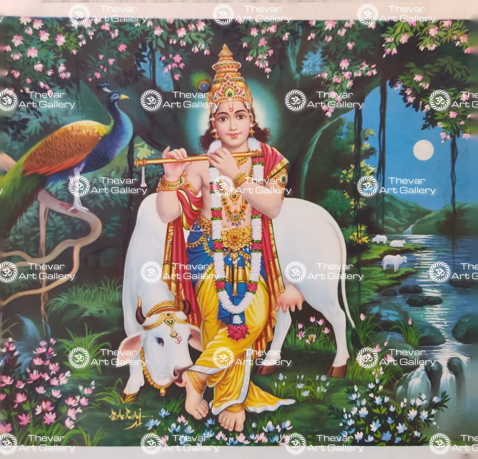 Artist G.A.Raj antique Vintage print - Thevar art gallery