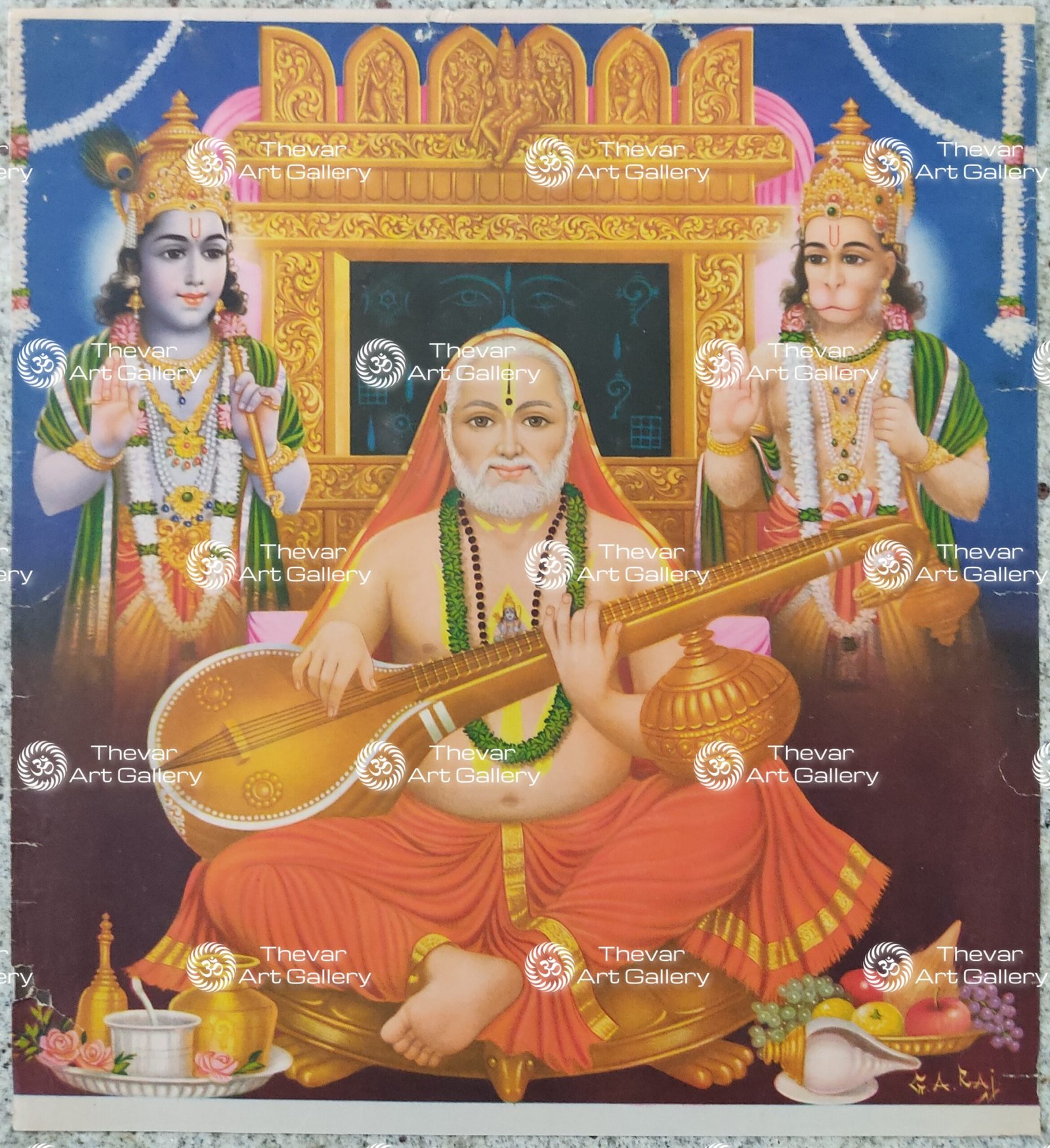 Artist G.A.Raj antique Vintage print - Thevar art gallery