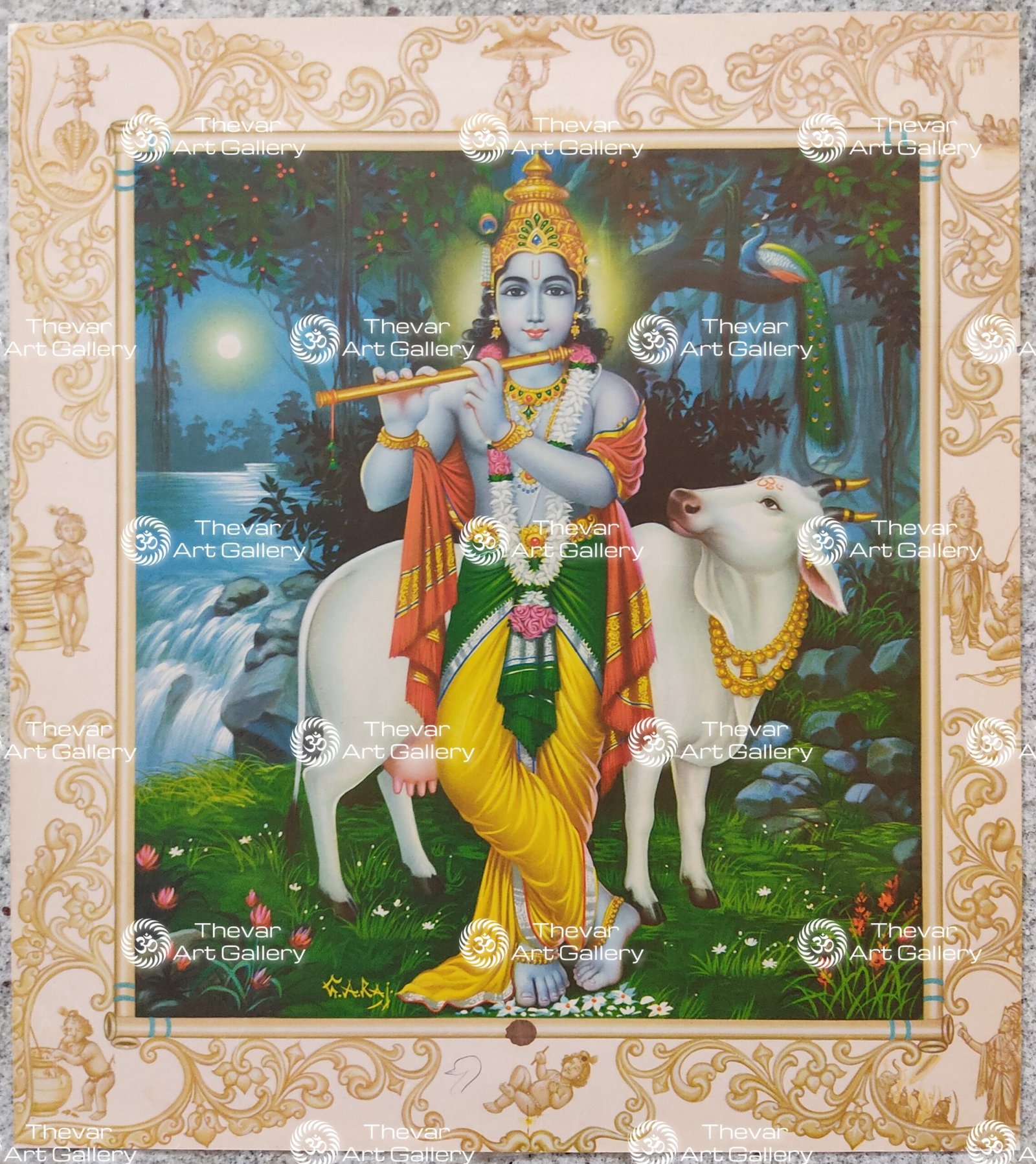 Artist G.A.Raj antique Vintage print - Thevar art gallery