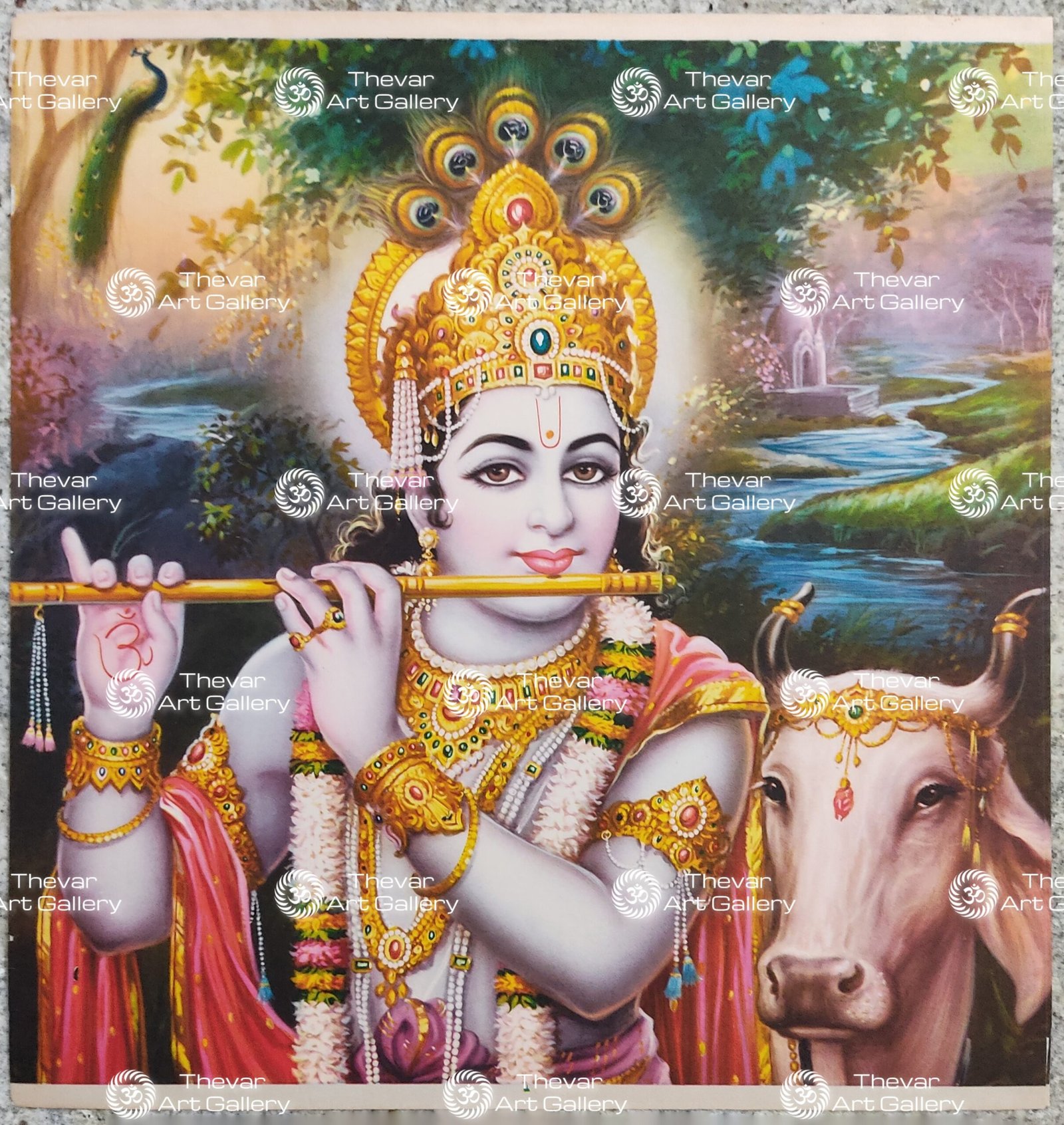 Artist Indra Sharma antique Vintage print - Thevar art gallery